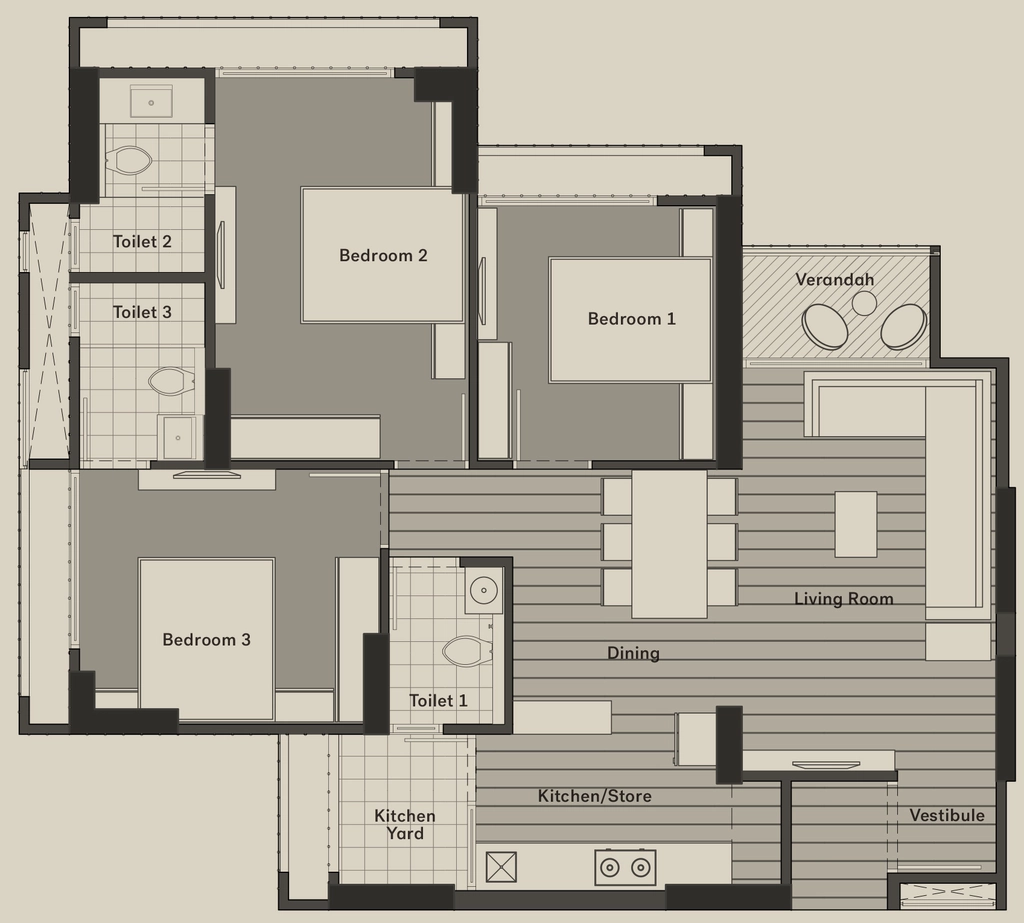 3 BHK Flat in Safal Niwa in Shela, Ahmedabad - Image 918709