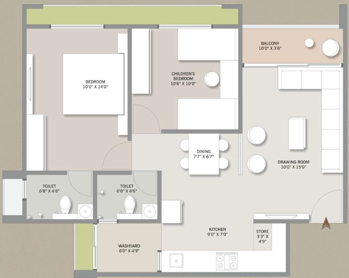 2 BHK Flat in Shiv Mahadev Glory in South Bopal, Ahmedabad - Image 910274