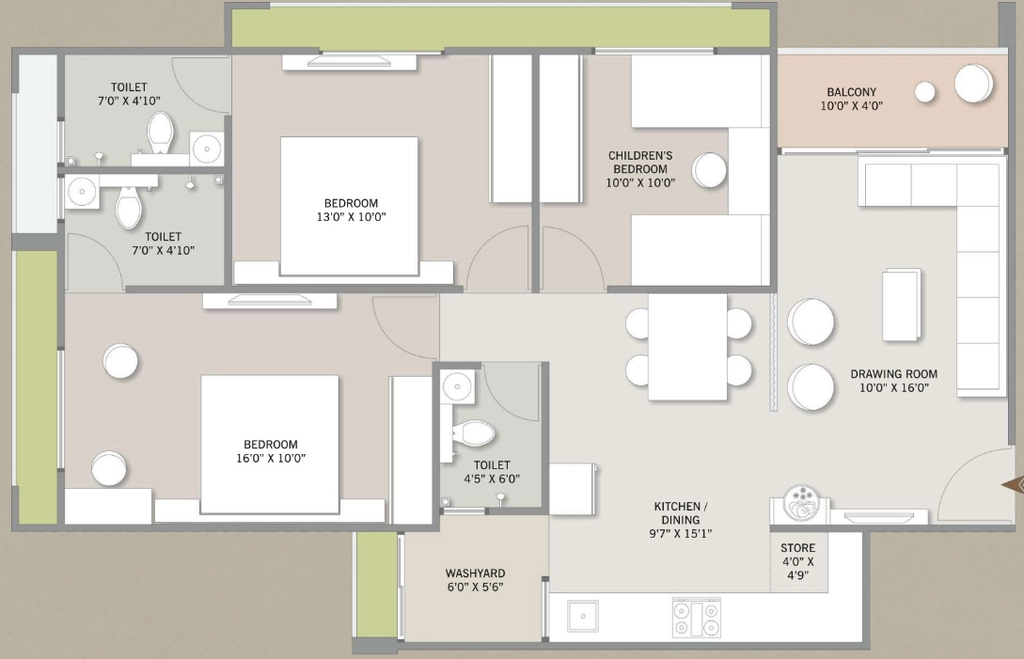 3 BHK Flat in Shiv Mahadev Glory in South Bopal, Ahmedabad - Image 910275