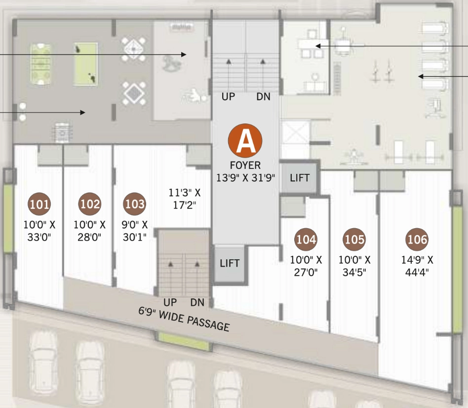 Floor Plan of Commercial Shiv Mahadev Glory in South Bopal, Ahmedabad - Image 384876