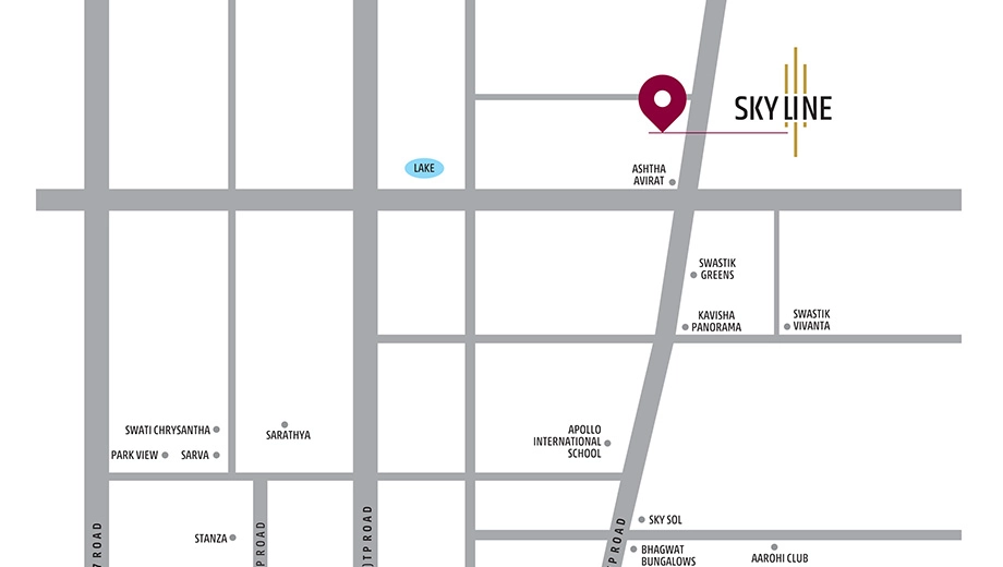 Location of Commercial Divine Skyline in South Bopal, Ahmedabad - Image 384823