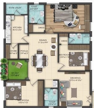 2 BHK Flat in TRG Sai Vihar in LB Nagar, Hyderabad - Image 910520