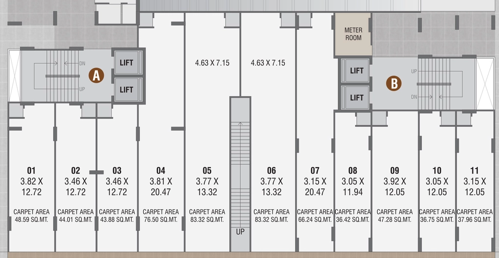 Floor Plan of Commercial Aaravi 119 in Shilaj, Ahmedabad - Image 384807