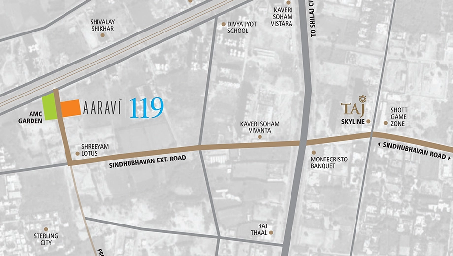 Location of Commercial Aaravi 119 in Shilaj, Ahmedabad - Image 384806