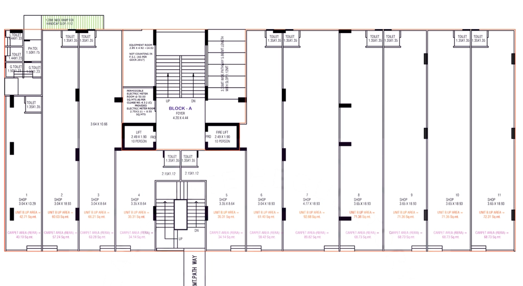 Floor Plan of Commercial Siddhi Aarav Elenza Infinium in South Bopal, Ahmedabad - Image 384932