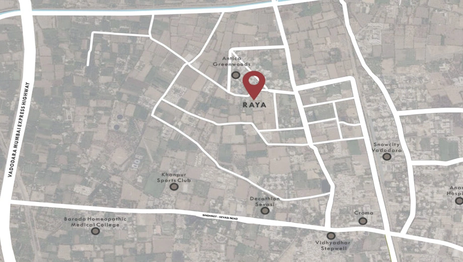Location of Western Raya in Khanpur, Vadodara - Image 384706