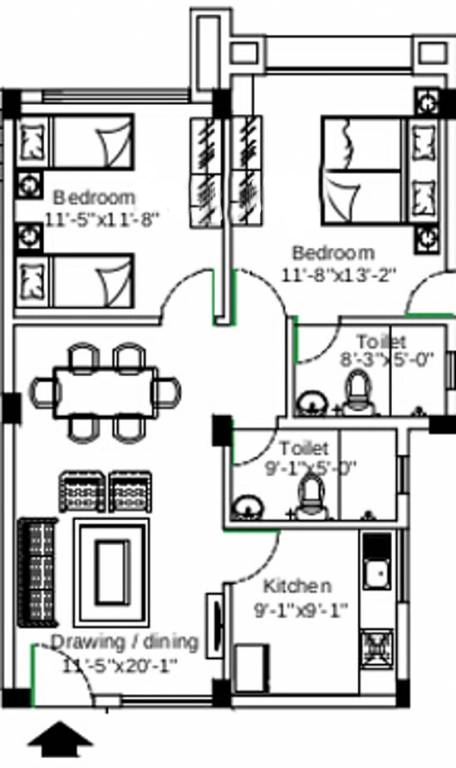 2 BHK Flat in Acrux Neon in Hanspal, Bhubaneswar - Image 910276