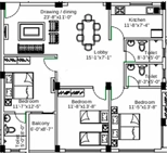 3 BHK Flat in Acrux Neon in Hanspal, Bhubaneswar - Image 910280