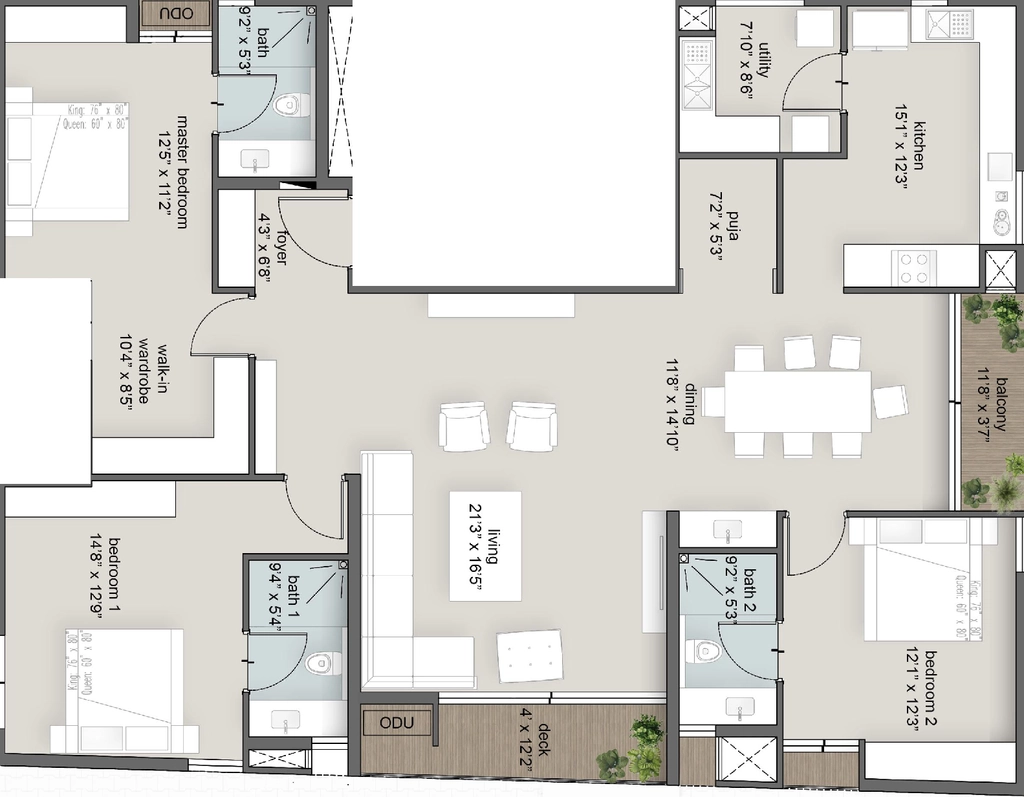 3 BHK Flat in Chaitanya Kailash in Adyar, Chennai - Image 910187