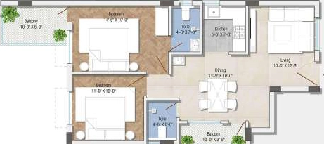 2 BHK Flat in Reform Rudralaya in Haridaspur, Bhubaneswar - Image 910352
