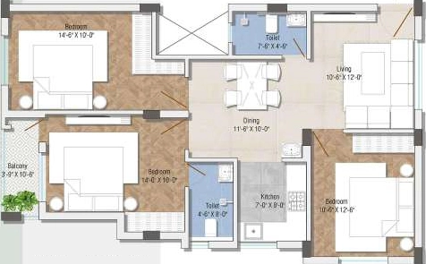 3 BHK Flat in Reform Rudralaya in Haridaspur, Bhubaneswar - Image 910354