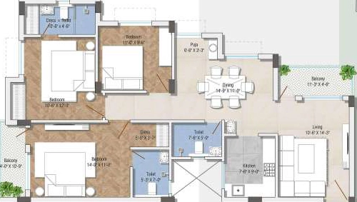 3 BHK Flat in Reform Rudralaya in Haridaspur, Bhubaneswar - Image 910353