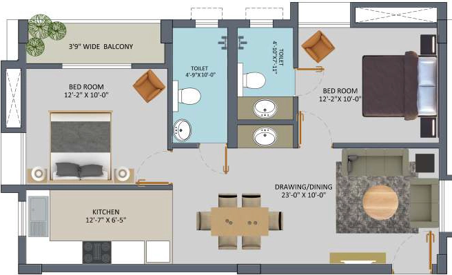 2 BHK Flat in Kalky Shubh Aashray in Hanspal, Bhubaneswar - Image 910447