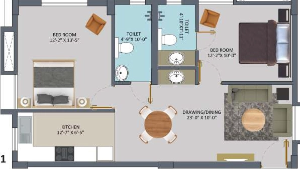 2 BHK Flat in Kalky Shubh Aashray in Hanspal, Bhubaneswar - Image 910441