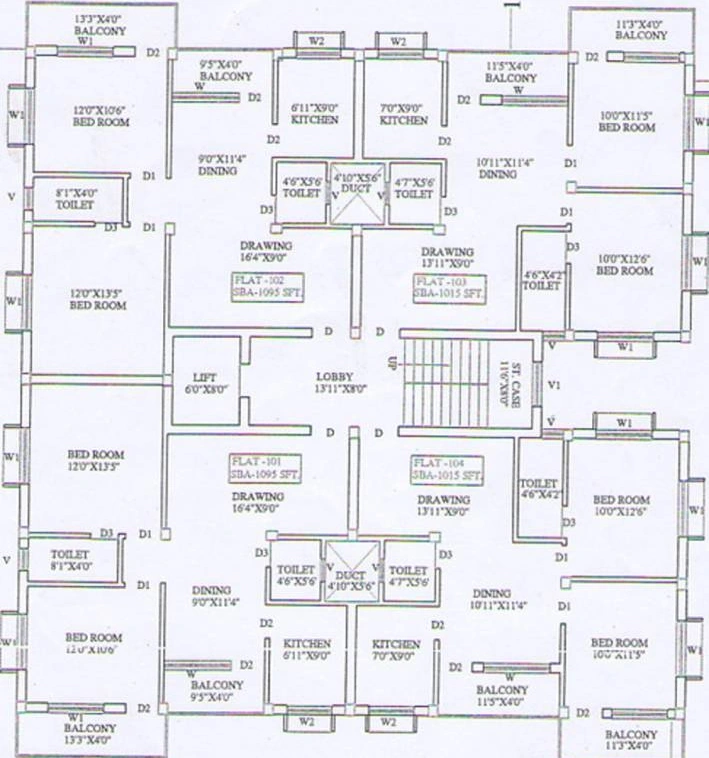 Floor Plan of Citicon Som Plaza in Atala, Bhubaneswar - Image 388708