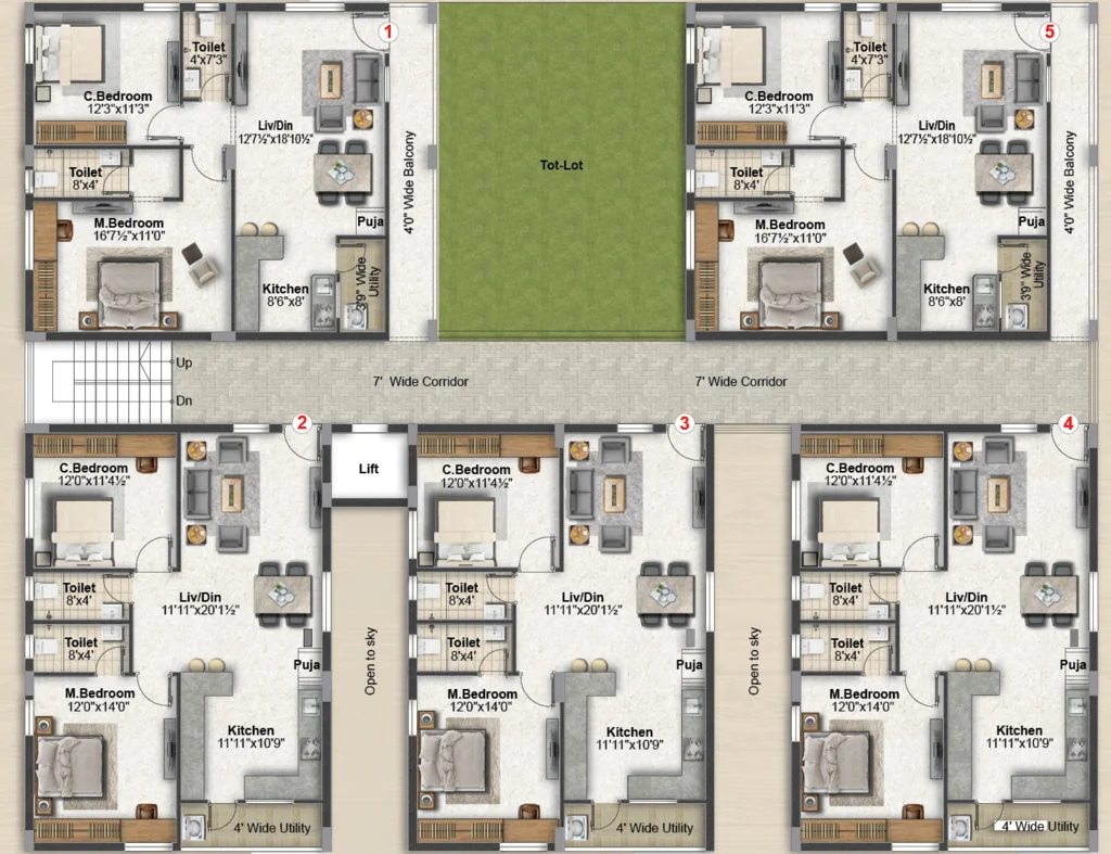 Floor Plan of Adarsh Shubham in Tukkuguda, Hyderabad - Image 385492