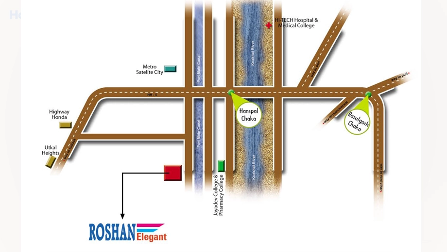 Location of Sai Roshan Elegant in Hanspal, Bhubaneswar - Image 385233
