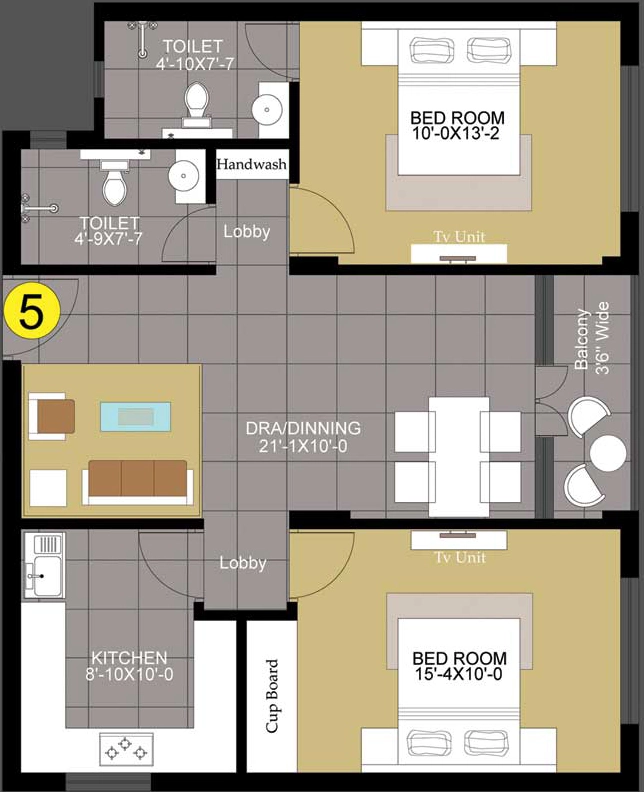 2 BHK Flat in Eminence Coral in Hanspal, Bhubaneswar - Image 910304