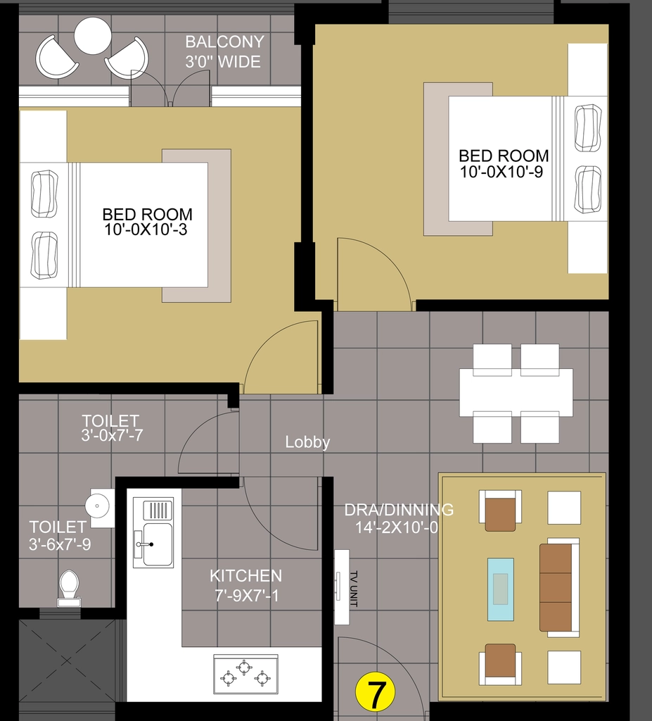 2 BHK Flat in Eminence Coral in Hanspal, Bhubaneswar - Image 910299