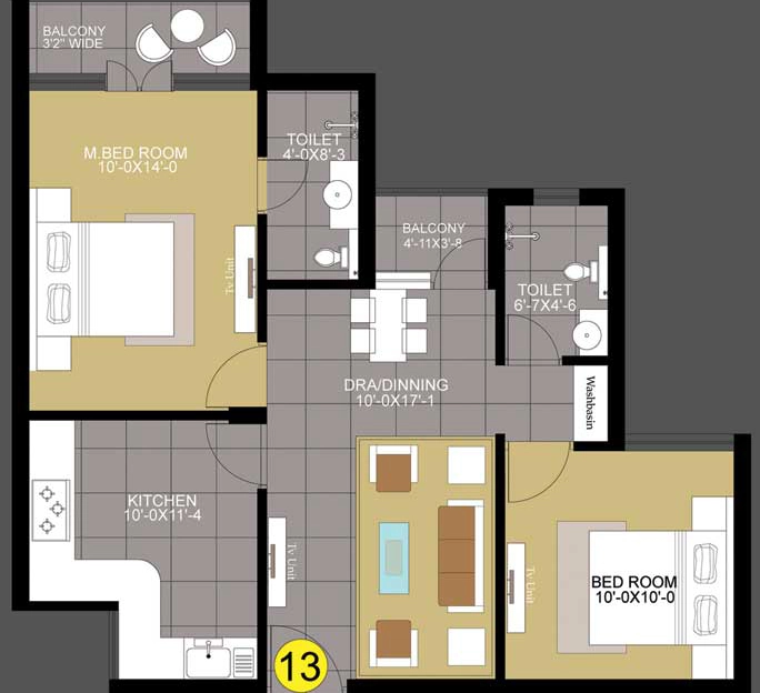 2 BHK Flat in Eminence Coral in Hanspal, Bhubaneswar - Image 910301