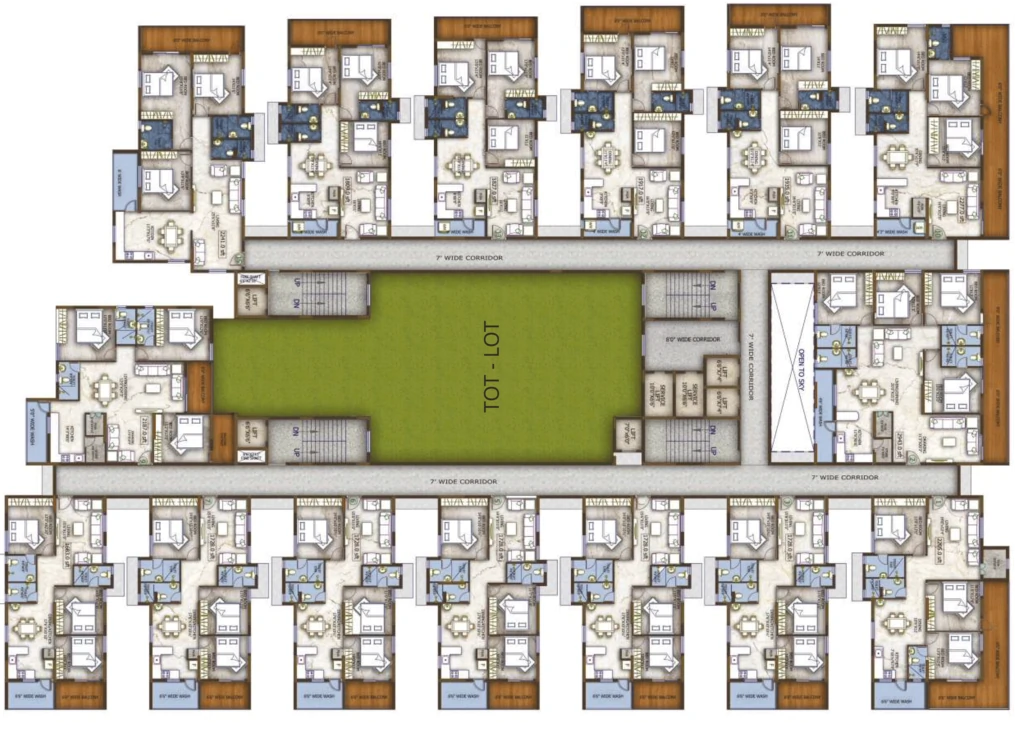 Floor Plan of EAPL Sri Tirumala Fortune in Tukkuguda, Hyderabad - Image 385516