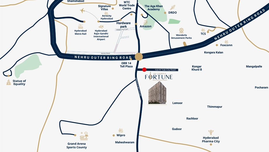 Location of EAPL Sri Tirumala Fortune in Tukkuguda, Hyderabad - Image 385517