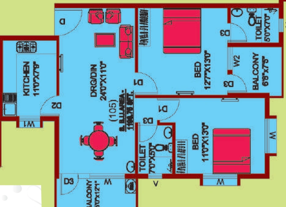 2 BHK Flat in Shakti Paradise in Hanspal, Bhubaneswar - Image 910437