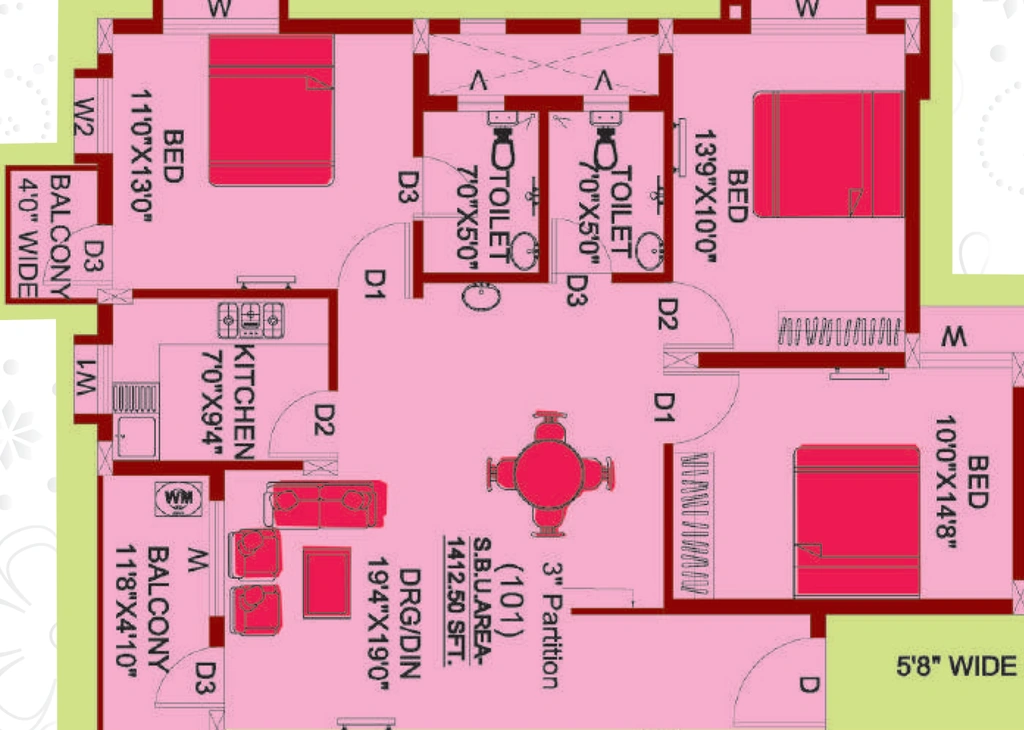 3 BHK Flat in Shakti Paradise in Hanspal, Bhubaneswar - Image 910439