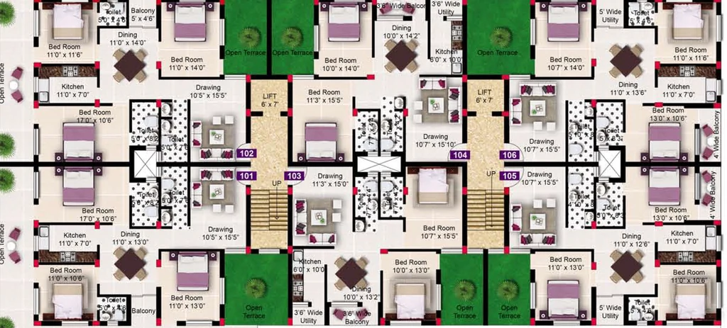 Floor Plan of Dattatreya Aqueduct Adobe in Hanspal, Bhubaneswar - Image 384910