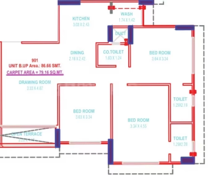 3 BHK Flat in RR Tatva Bliss in South Bopal, Ahmedabad - Image 918662