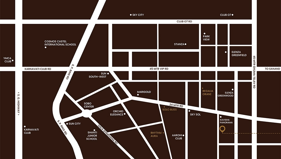 Location of Commercial RR Tatva Bliss in South Bopal, Ahmedabad - Image 404588