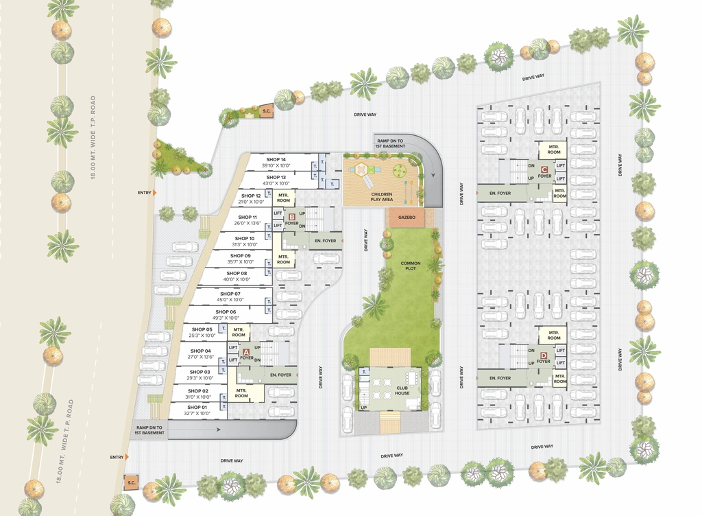 Master Plan of Commercial Binori Ashiyana in Ghuma, Ahmedabad - Image 404613