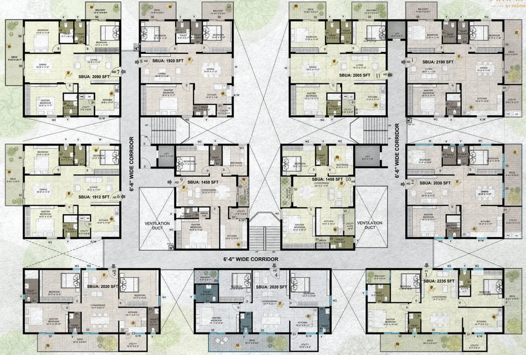 Floor Plan of Padmavathi Aryavart One in Tukkuguda, Hyderabad - Image 385883