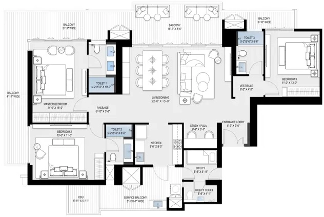 3.5 BHK Flat in BPTP Downtown 66 in Sector 66, Gurgaon - Image 910297