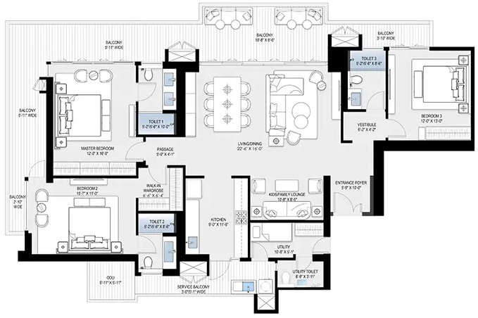 3 BHK Flat in BPTP Downtown 66 in Sector 66, Gurgaon - Image 910296
