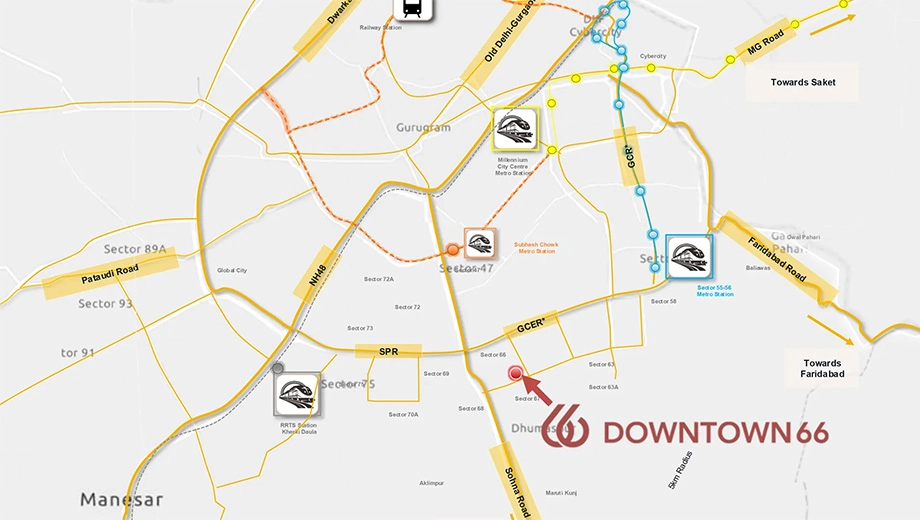 Location of BPTP Downtown 66 - Image 384917