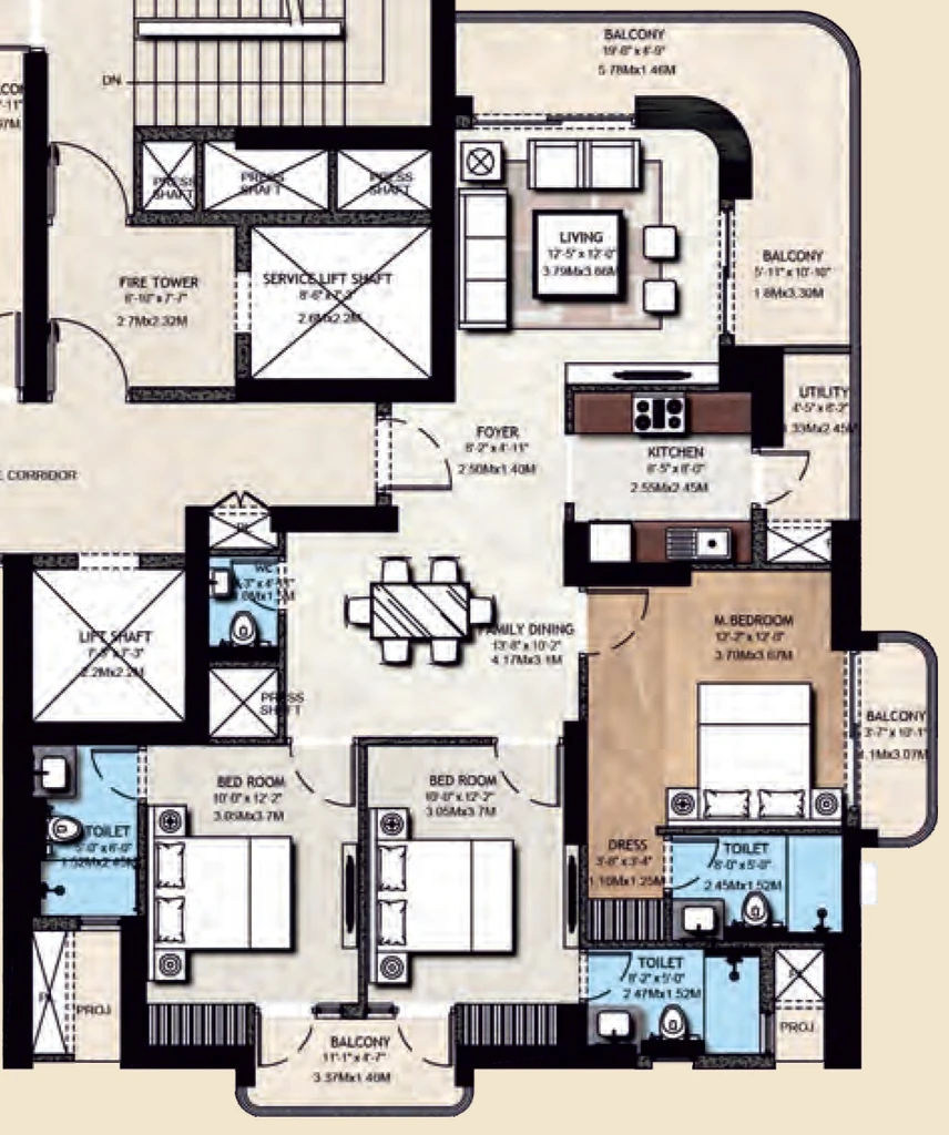 3 BHK Flat in SS One in Sector 83, Gurgaon - Image 910291