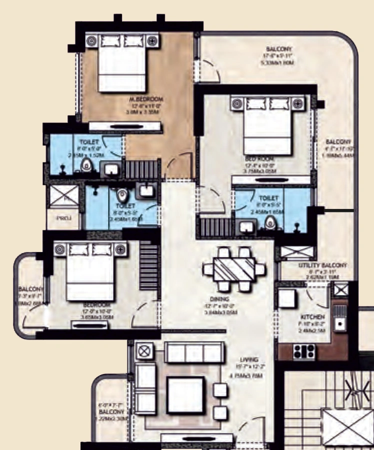 3 BHK Flat in SS One in Sector 83, Gurgaon - Image 910292