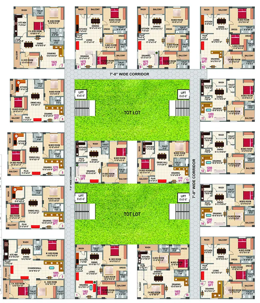 Floor Plan of Sai Tejas Challa Elite in Tukkuguda, Hyderabad - Image 385931