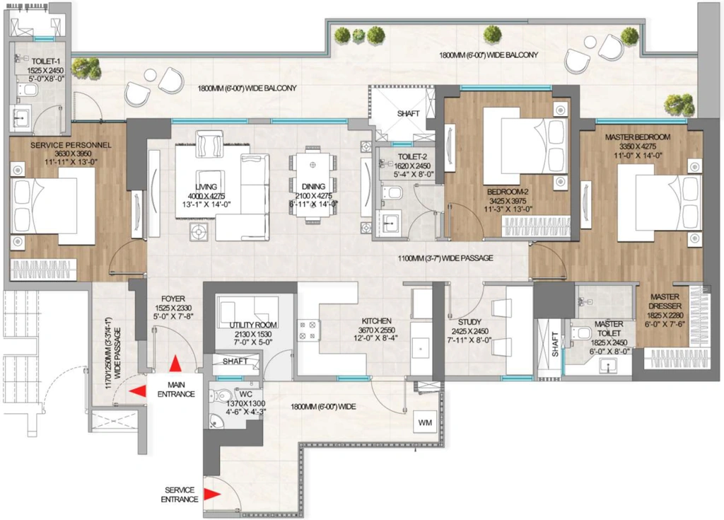 3 BHK Flat in Adani The Marq in Sector 102, Gurgaon - Image 910316