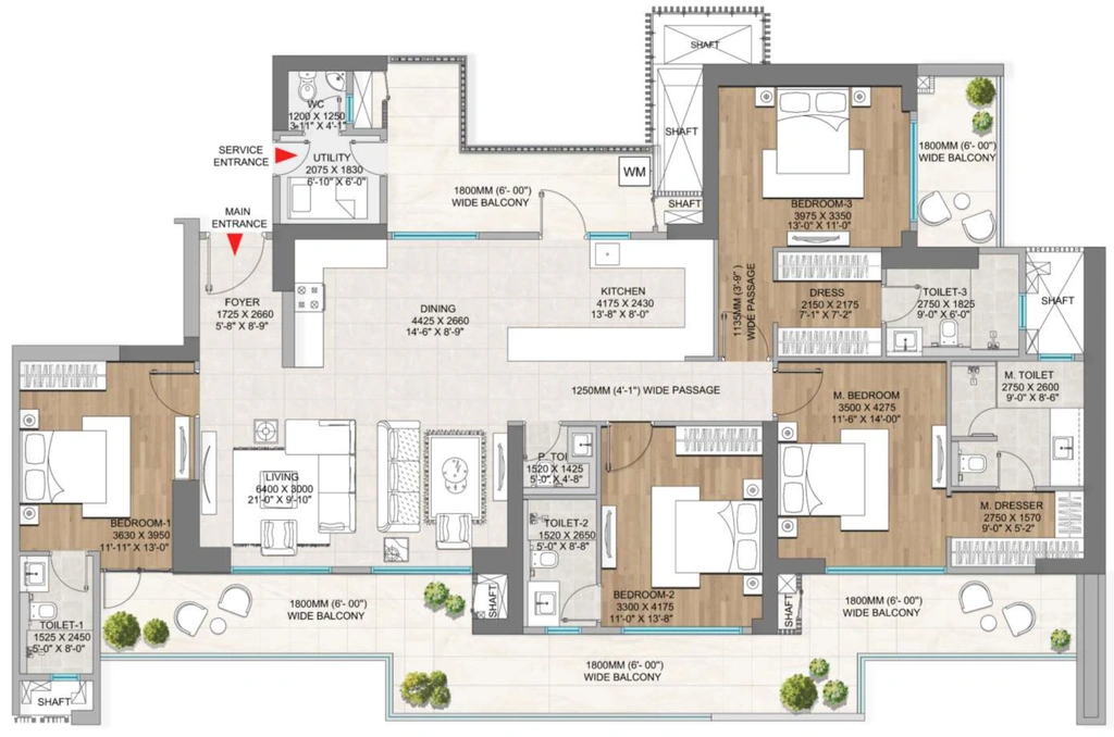 4 BHK Flat in Adani The Marq in Sector 102, Gurgaon - Image 910317