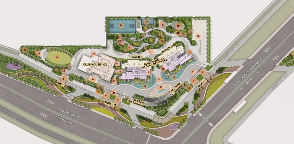 Master Plan of Adani The Marq in Sector 102, Gurgaon - Image 384959
