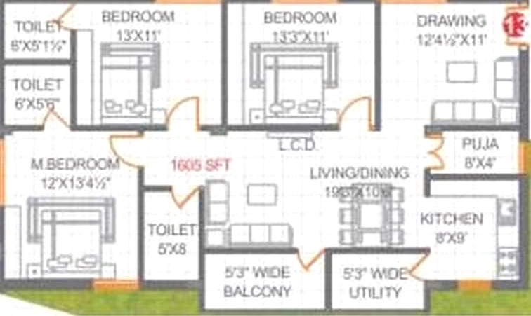 3 BHK Flat in Vasavi Bhuvana Apartments in Sri Nagar Colony, Hyderabad - Image 910689