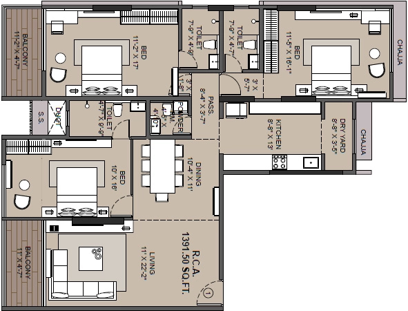 3 BHK Flat in Ummang Sunbeam in Santacruz West, Mumbai - Image 917843