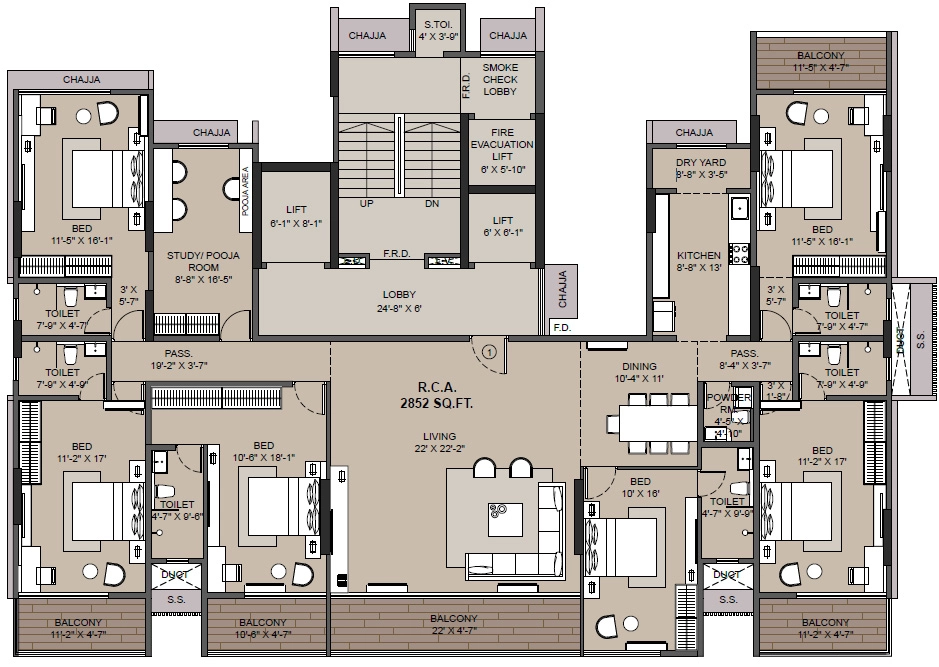 6.5 BHK Flat in Ummang Sunbeam in Santacruz West, Mumbai - Image 917845