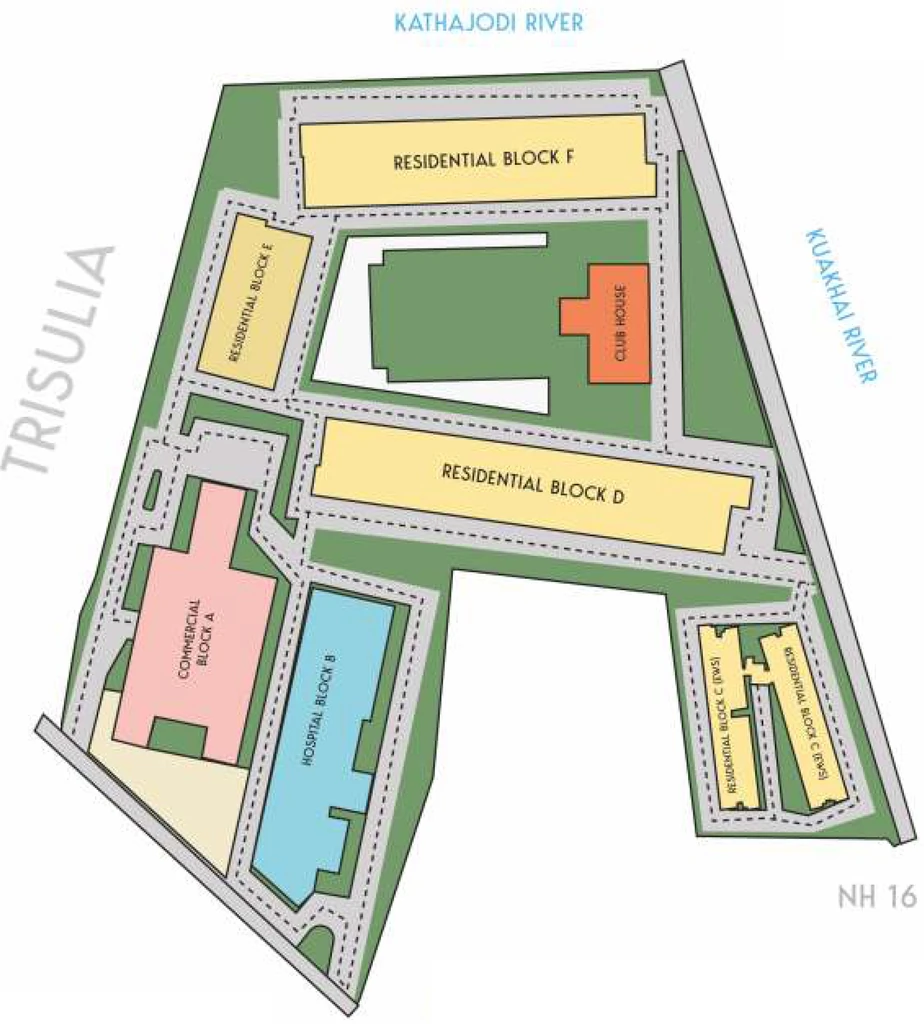Master Plan of Dion Riverside Township in Trisulia, Bhubaneswar - Image 385047