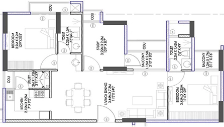2 BHK Flat in Harshpriya Ekam in Cuttack, Bhubaneswar - Image 910365