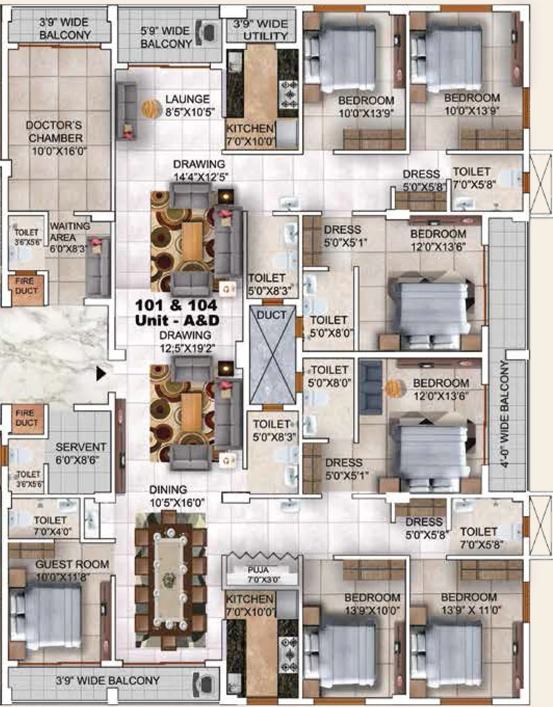 7 BHK Flat in Harshpriya 31 Forest Park in Bapuji Nagar, Bhubaneswar - Image 910370