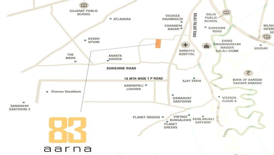 Location of Adyah 83 Aarna - Image 385092