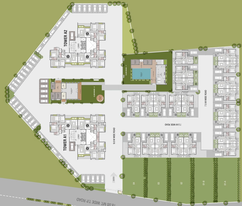 Master Plan of Mangla Bluebell in Vadsar Road, Vadodara - Image 385101